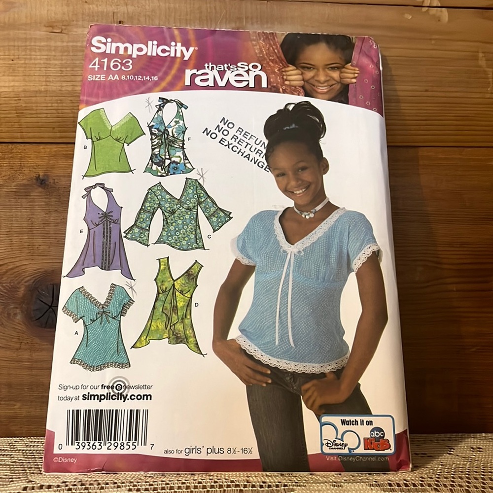 Simplicity That’s So Raven Uncut Sewing Pattern